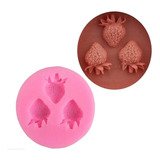 Molde Silicona X3 Fruta Frutilla Fondant Porcelana Belgrano