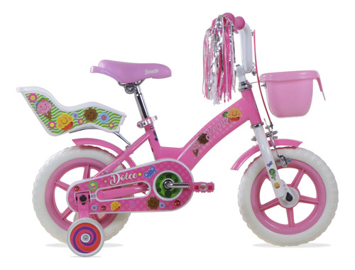 Bicicleta Dolce R12 Con Ruedas Entrenadoras Niña Benotto