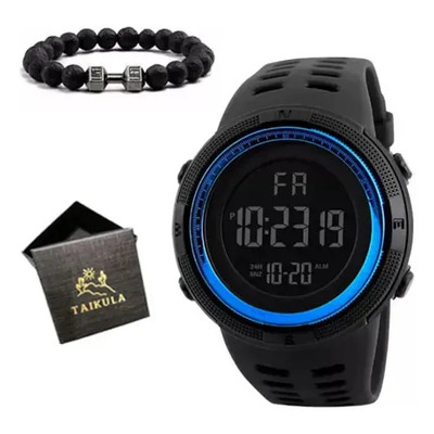 Reloj Digital Deportivo Resistente al Agua Azul con Cronómetro y Alarma | Meses sin interés