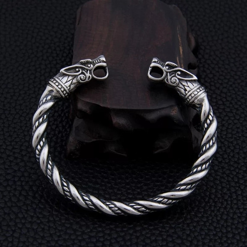 Pulseira Viking Bracelete Aço Inox 316l Dragao Ajustavel