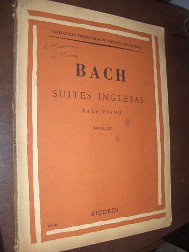 Partitura Suítes Inglesas Bach 1963