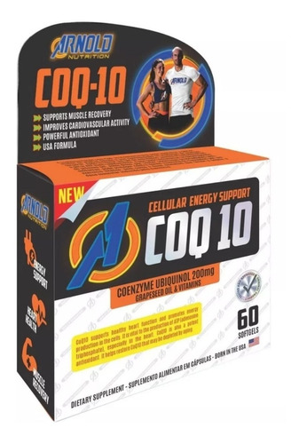 Coq10 Q10 Coenzima 200mg 60caps Ubiquinol Arnold Nutrition!!