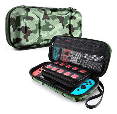 Estuche Para Nintendo Switch 2017 Con Diseño Camuflaje Verde