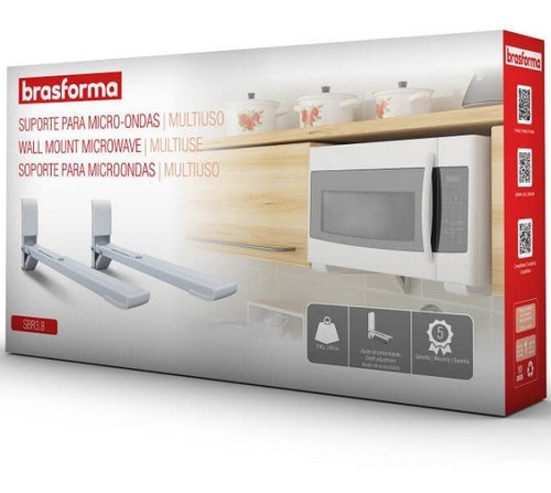 Suporte Para Forno Microondas Sbr3.8 Branco Brasforma