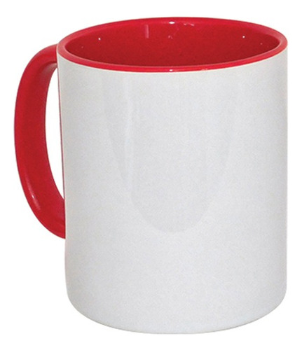 Mug Blanco Con Color Interno Sublimacion 11 Onzas