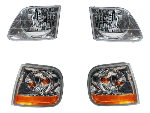 Juego Faros Y Cuartos F150 F-150 2000 2001 2002 2003 Depo