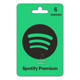 Cartão Presente Pré-pago Spotify 6 Meses Digital