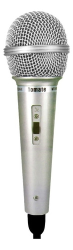 Microfone Tomate Mt1018 P10 + Nf Cor Prata