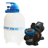 Kit Filtro Para Piscina Fm 40 + Bomba Sodramar Bmc 50 1/2cv