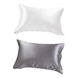 2 Fundas De Almohada Tamaño King 100% Seda Morera - 48 X 74