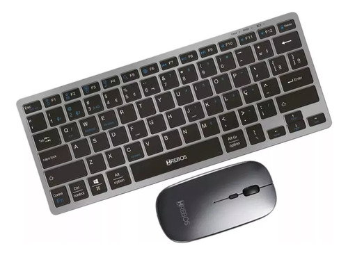 Kit Teclado E Mouse Bluetooth Sem Fio P/ Notebook Tablet 