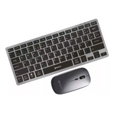 Kit Teclado E Mouse Bluetooth Sem Fio P/ Notebook Tablet 