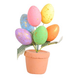 Jarrón De De Huevos De Pascua, 20cmx7cmx7cm Manchado Dorado