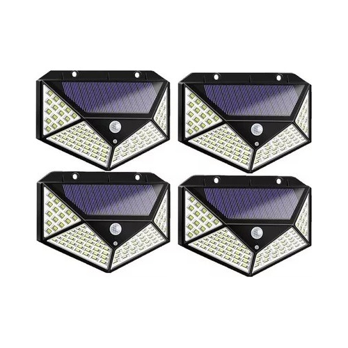 Pack De 4 Luces Solares Exterior Luz Solar Panel Foco Solar