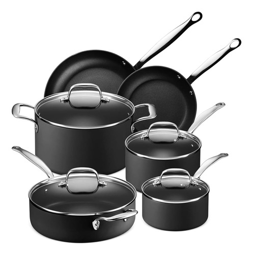 Juego De Ollas Y Sartenes Legend Cookware Acero Anodizado