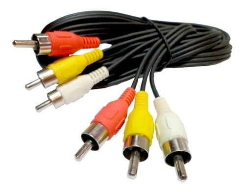 Cable 3 Rca A 3rca Av Audio Vídeo Dvd Deco 3 Metros 3m M