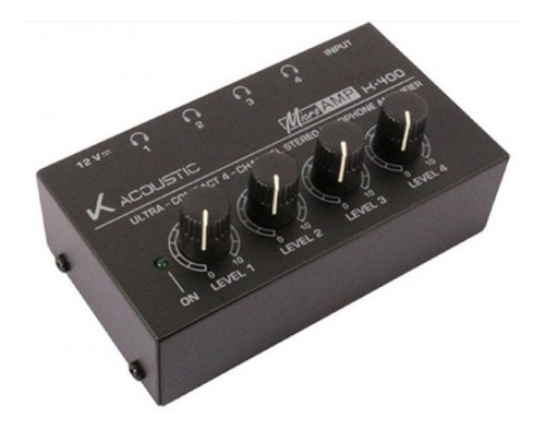 Amplificador De Audifonos K-acoustic K-400 4 Canales