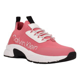 Tenis Calvin Klein Vianna Logo Slip Sneakers Rosa Talla 24.5