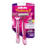 Máquina Afeitar Gillette  Prestobarba3 Mujer Descartable 2u