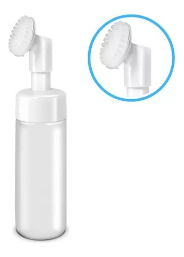 Frasco Pump Espumador Com Escova De Silicone Limpeza Facial