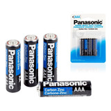 Baterías Aaa Panasonic Paquete 4 Pzas Pilas Original Carbón