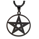 Collar Dije Pentagrama Satanás Demonio Acero Inoxidable