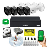 Kit 4 Câmeras Hd 20m 720p Intelbras Com Dvr E Hd 500gb