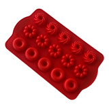 Forma Silicone Mini Bolo Donuts Cupcake Bombom Chocolate