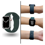 Correa Para Applewatch De Silicón Liso Talla Chica - Mediana