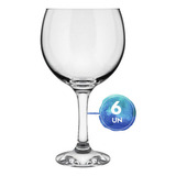 Jogo Kit De 6 Taças De Vidro Vinho Degustação 615ml Nadir Cor Transparente