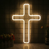 Letrero De Neón Con Forma De Cruz De Jesús Para Dormitorio,