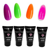 Polygel Neon Mussa Para Decoracion De Uñas (3 Kits)