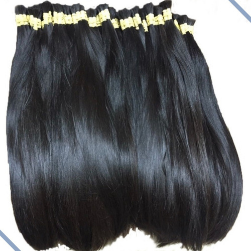 Aplique Cabelo Humano Natural Megahair Liso 50/55cm - 50gr