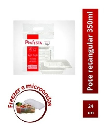 Pote 350ml Prafesta Micro E Freezer  C/24u Marmita Fitness