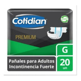 Pañales Adulto Cotidian Premium Incontinencia Fuerte 20 Un G