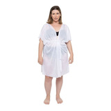 Saida Praia Kimono Curta Plus Size  De Amarrar Eca Rápido