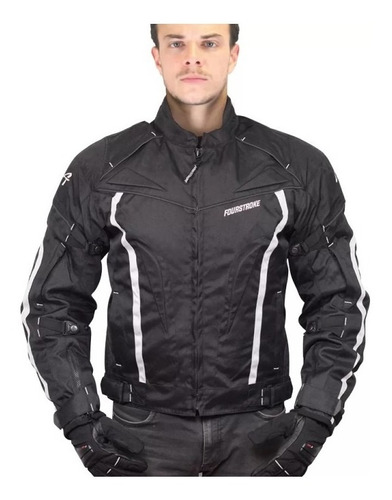 Campera Moto Fourstroke Eco Jacket Cordura Protecciones 