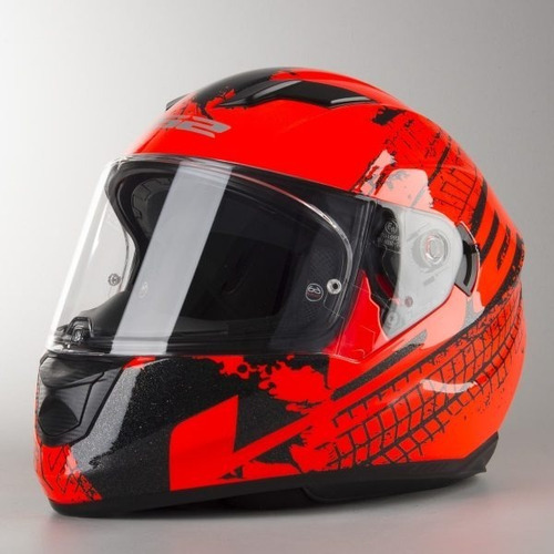 Capacete Ls2 Stream Ff320 Lava Laranja E Preto