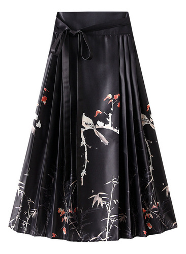 Falda Elegante Estampada Vintage Para Mujer