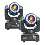 Kit 2 Moving Head Spot Led 60w 8 Cores + Fita Led 8 Desenhos