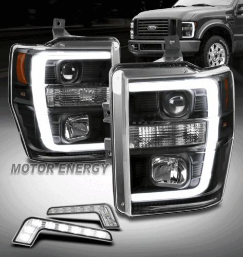 For 08-10 Ford Super Duty Led Black Projector Headlights Nnc