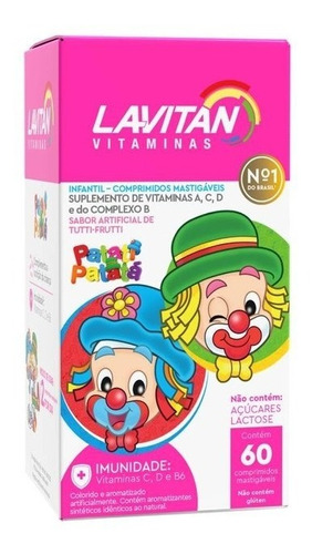 Multivitaminico Lavitan Infantil Tutti Frutti 10 Comprimidos