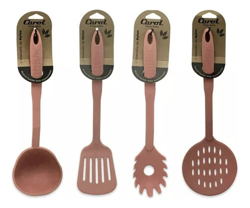 Juego Set De Utensilios De Nylon X4pzs Carol Areia