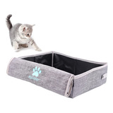 Caja De Arena Portatil De Viaje Para Gatos Con Tapa, Caja De