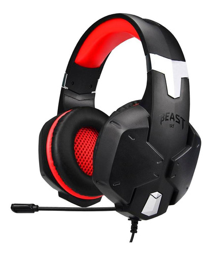 Audifono Gamer Pc Headset Muspell Beast Stf Color Negro