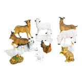 Jogo De Animais Santini - Presépio Natal - 20 Cm - 12 Peças