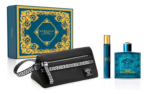 Set De Regalo Perfume Gianni Versace Eros De 3 Piezas Para H