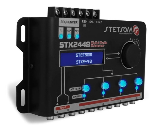 Processador De Áudio Digital Equalizador Stx2448 Stetsom 