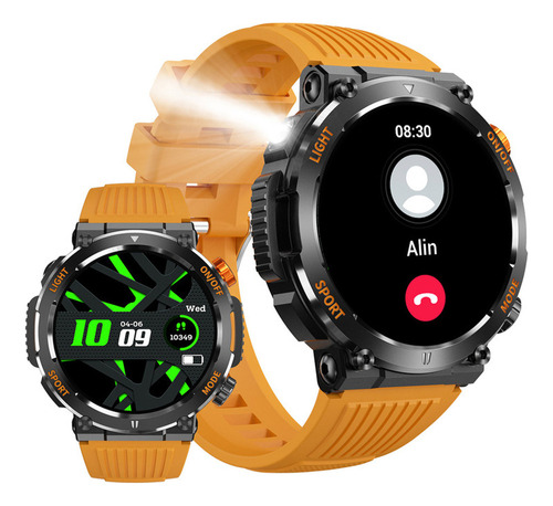 Reloj Inteligente Hombre Con Bocina/ Linterna Reloj Militar