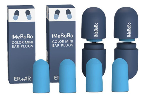 Par Tapón Oído Tapones Reducen Ruido Para Dormir Y Descansar Color Azul